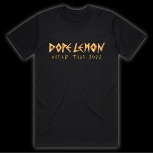 NEW Dope Lemon World Tour 2022 Concert Band Black T-Shirt Size Medium
